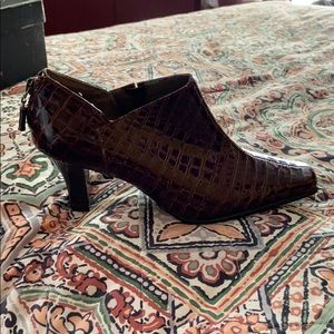 Patent croc shoe/booties